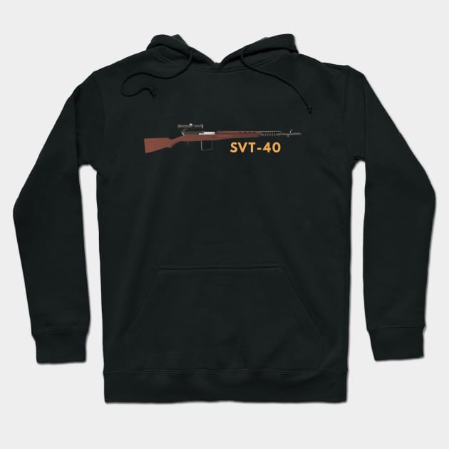 SVT-40 Soviet WW2 Sniper Rifle Hoodie by NorseTech